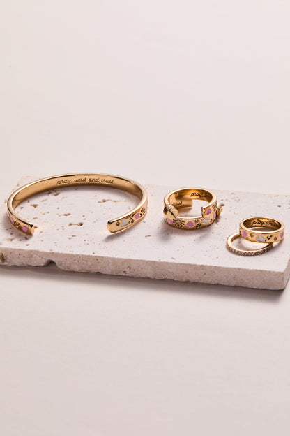 'Pray, Wait and Trust' Hoop Earrings