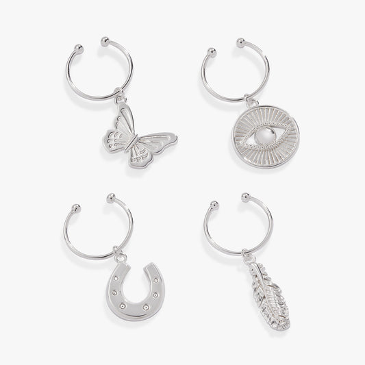 Good Vibes Wine Glass Charm Set of 4