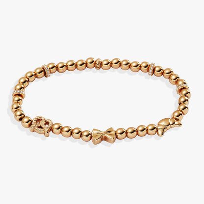 'Carbs are My Love Language' Beaded Stretch Bracelet
