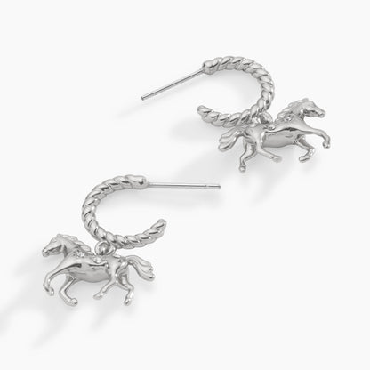 Horse Girl Huggie Hoop Earrings