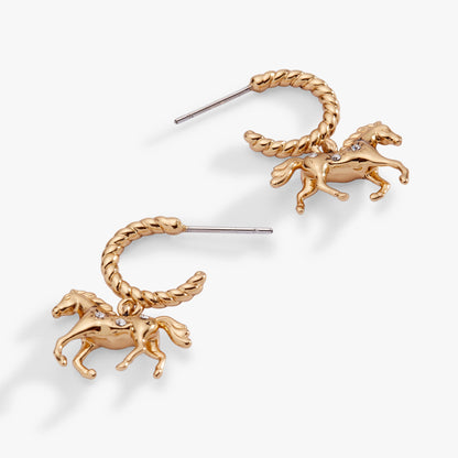 Horse Girl Huggie Hoop Earrings