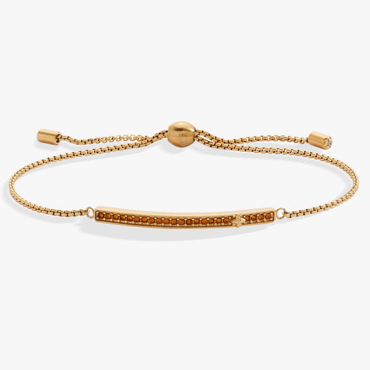 November Everyday Birthstone Pave Bolo Bracelet